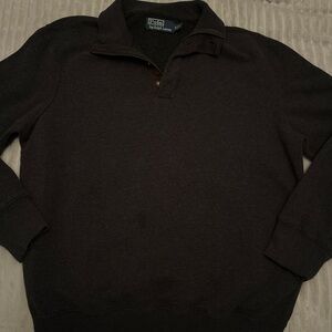 Ralph Lauren Dark Gray quarter zip sweater